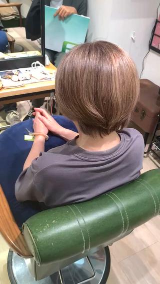 ミディアム カラー 髪質改善パラッチ MIKAのヘアスタイル