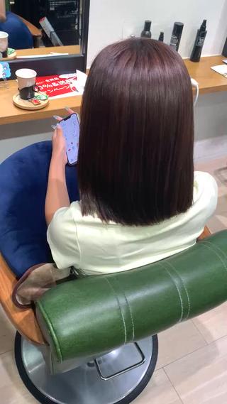 ミディアム カラー 髪質改善パラッチ MIKAのヘアスタイル