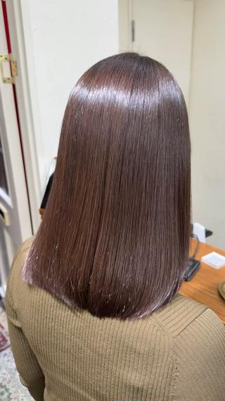 ミディアム カラー 梓真💐 ツヤ髪　渋谷のヘアスタイル