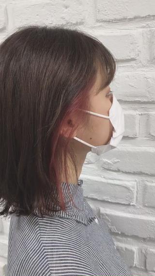 サーモンピンクのイヤリングカラー♪