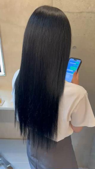 ワンカラー、シールエクステでしっかり馴染みます!
