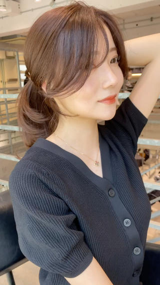 結んだ時にかわいい♡顔まわりのcut︎