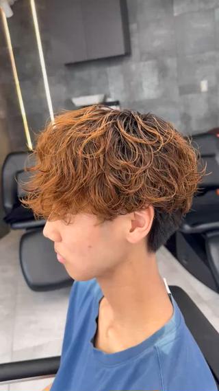 ミディアム パーマ メンズ 🇺🇸メンズ特化/ 四辻 凱斗🇺🇸のヘアスタイル