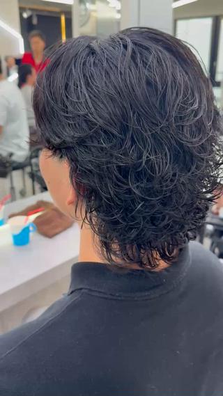 ミディアム パーマ メンズ 🇺🇸メンズ特化/ 四辻 凱斗🇺🇸のヘアスタイル