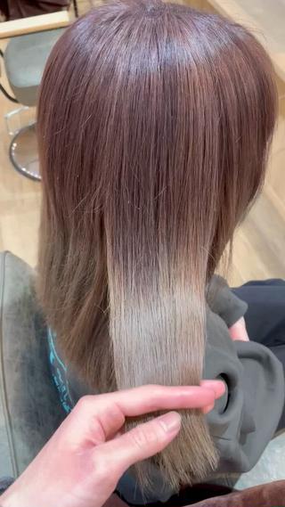 ラベンダーグレージュ×グレージュ