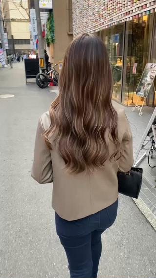 ロング カラー ハイライト／髪質改善 裕樹のヘアスタイル