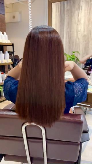 ロング カラー 髪質改善で 憧れの潤艶美髪にのヘアスタイル