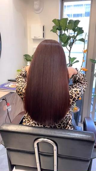 ロング カラー 髪質改善で 憧れの潤艶美髪にのヘアスタイル