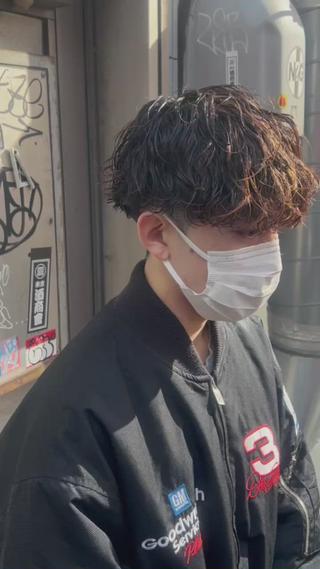波巻きパーマ