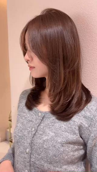 ミディアム 似合わせno.1💎 韓国ヘア特化まなかのヘアスタイル