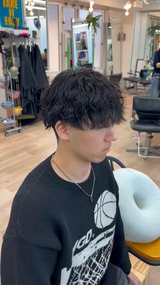 パーマ メンズ すどう あしゅりのヘアスタイル