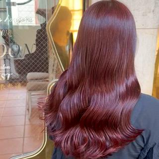 ロング カラー ブリーチなし✨艶髪 カラー𓃲YAGIのヘアスタイル