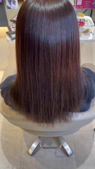 ロング 髪質改善・縮毛矯正 濱　泰賀のヘアスタイル