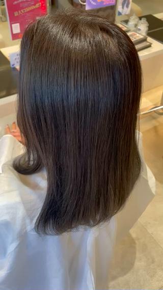 ロング 髪質改善・縮毛矯正 濱　泰賀のヘアスタイル
