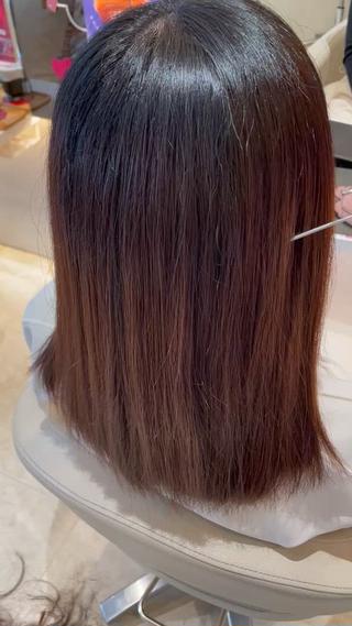 ロング 髪質改善・縮毛矯正 濱　泰賀のヘアスタイル
