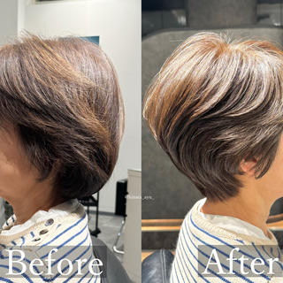 ショート カラー ひなた あゆみのヘアスタイル