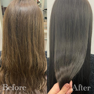 ロング カラー ひなた あゆみのヘアスタイル