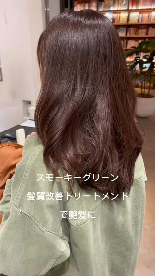 セミロング カラー 吉田 龍太 口コミ高評価/錦糸町のヘアスタイル