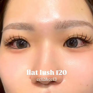 【フラットラッシュ120本】
最後は束感コーティングでお仕上げいたします