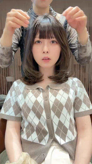 ショート レイヤーカット⭐️ 桑原 日花理のヘアスタイル