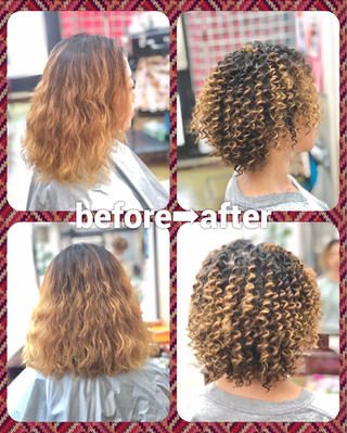 ミディアム カラー損傷毛縮毛矯正 ツイストスパ佐藤昭利のヘアスタイル