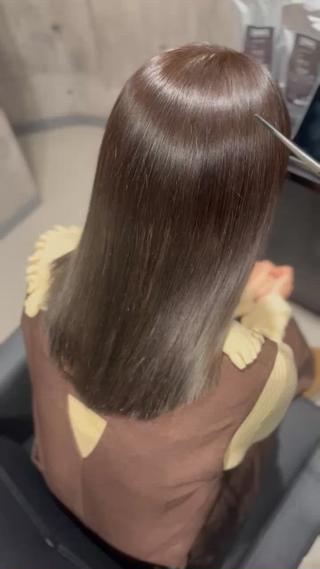オリーブグレージュ×高濃度水素髪質改善️