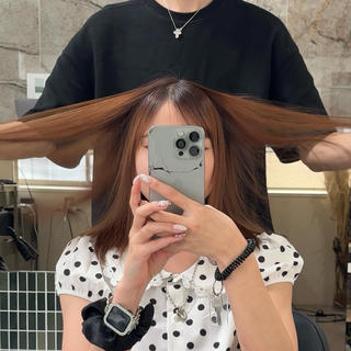 ミディアム カラー 🎀レイヤー×透明感 ×髪質改善🎀米田のヘアスタイル