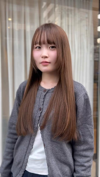 ケアカラーを使って透明感ベージュ