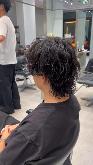 ミディアム パーマ fifth 村田 悠輔のヘアスタイル