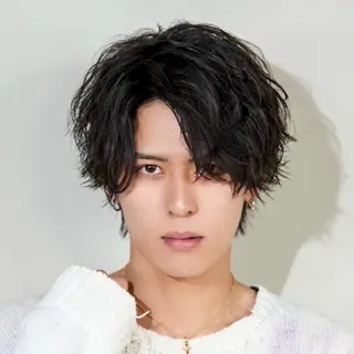 ショート カラー パーマ メンズ 🔥メンズ極🔥韓国 シャドウ/波巻き柿崎のヘアスタイル