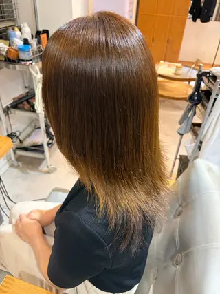 ミディアム 艶透明感カラー/ 暖色カラー/髪質改善のヘアスタイル