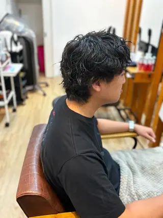 ショート パーマ 平野 竜大のヘアスタイル