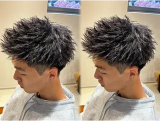ショート りき カラー縮毛 レディースも可能のヘアスタイル