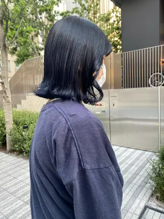 ミディアム カラー ヘアアレンジ 🌷FUKA🌷 まろやかハイトーンのヘアスタイル