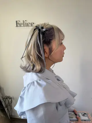 ミディアム ヘアアレンジ Felice Erikaのヘアスタイル
