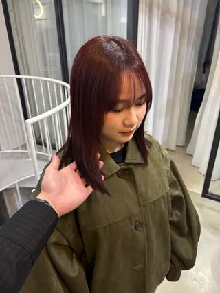 ミディアム カラー むねはる /札幌美容師のヘアスタイル