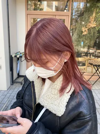 セミロング 透明感/くすみカラー 🎀ここみ🎀のヘアスタイル