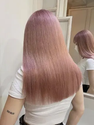 ロング カラー 美髪矯正 透明感 カラー⭐️ユウキのヘアスタイル
