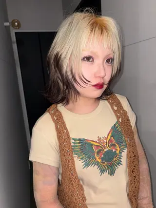 ミディアム カラー eim AYUKAのヘアスタイル