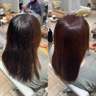 カラー ブリーチなし艶カラー 🤍mikuのヘアスタイル