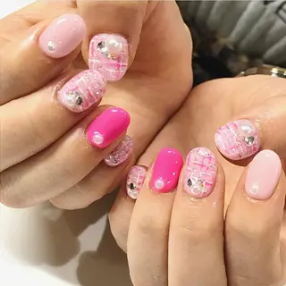 ネイル 渋谷／チップ長さ出し 👑アプレgel-xのネイルデザイン