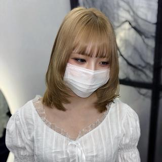 ミディアム Ren. 🦋デザインカラーのヘアスタイル