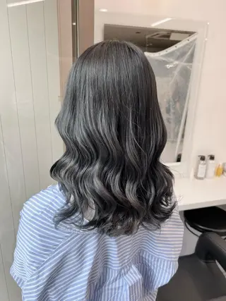 セミロング カラー パーマ ヘアアレンジ メンズ キッズ ネイル マツエク・マツパ 上品＆韓国風 🥀海心🥀のヘアスタイル