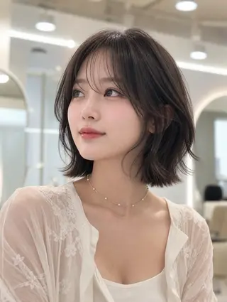 ショート カラー 韓国レイヤーカット× 髪質改善ラビマーニのヘアスタイル
