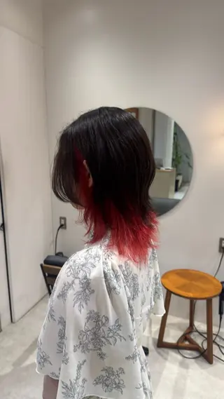 ミディアム カラー 🌓ウルフ/ショート /ハイトーン/大夢のヘアスタイル