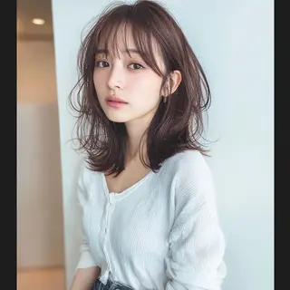 カラー ブリーチなしWカラー 🌷宮部楓奈のヘアスタイル