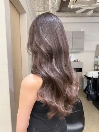 ロング カラー 透明感カラー 赤み消し/ 大村勇人のヘアスタイル