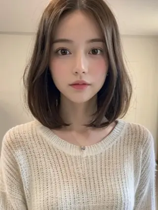 ミディアム カラー 表参道/さあ や/大人ナチュラルのヘアスタイル