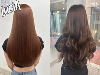 カラー ヘアアレンジ ロング エクステ7:30〜 LuciA\5900のヘアスタイル