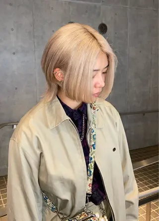ショート カラー 🌈メンズパーマ🌈 メンズカットアリサのヘアスタイル